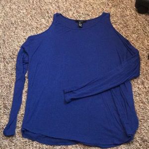 Navy cap sleeve top
